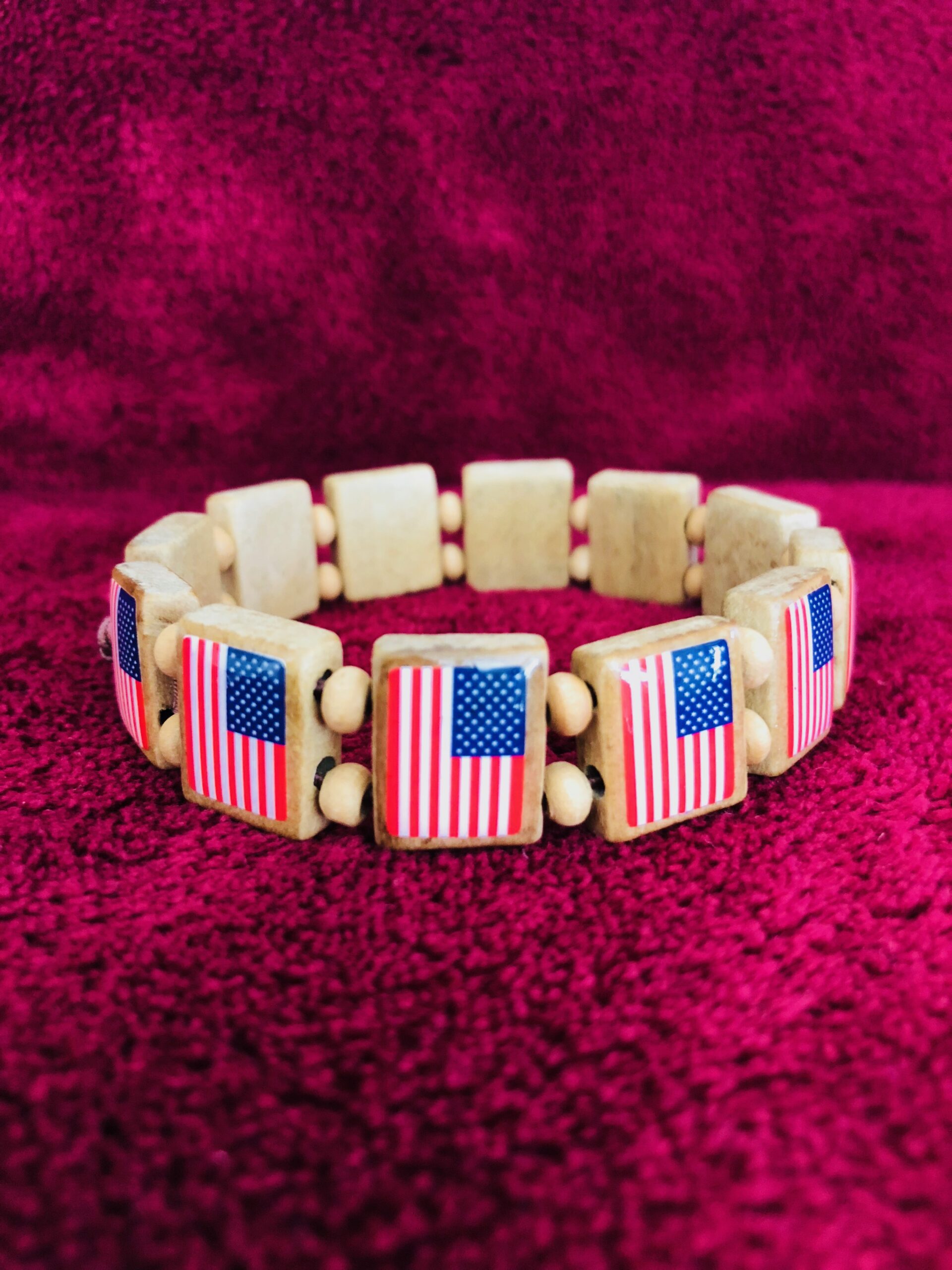 Amwrican Flag Rubber band bracelet loom Good Color Matching Fund Raising  America